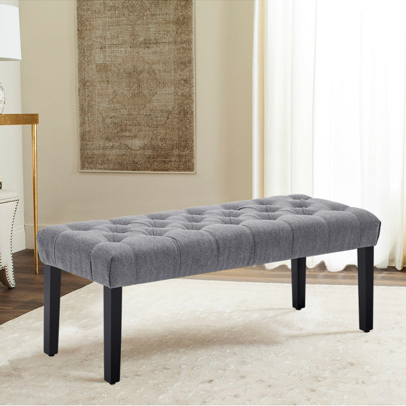 Chesterfield Upholstered Fabric Dining Bench Coffee Table Window Seat Stool
