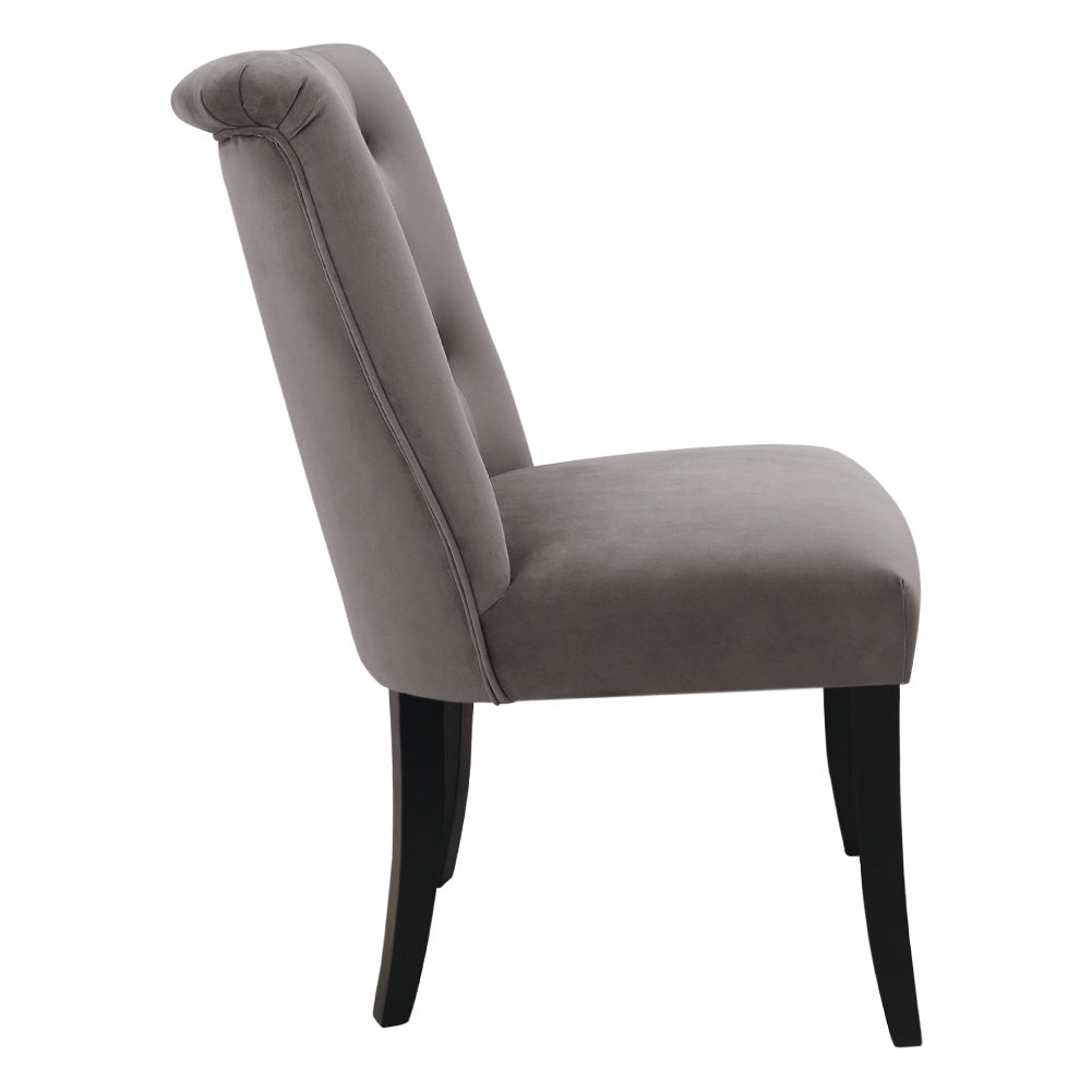 2pc Chesterfield Louis Tufted Upholstered Dining Chairs Kitchen Wingback Chair