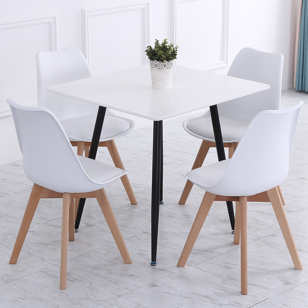 4pcs Modern Dining Chairs Lounge Chairs High Back PU Leather Seat Kitchen Office