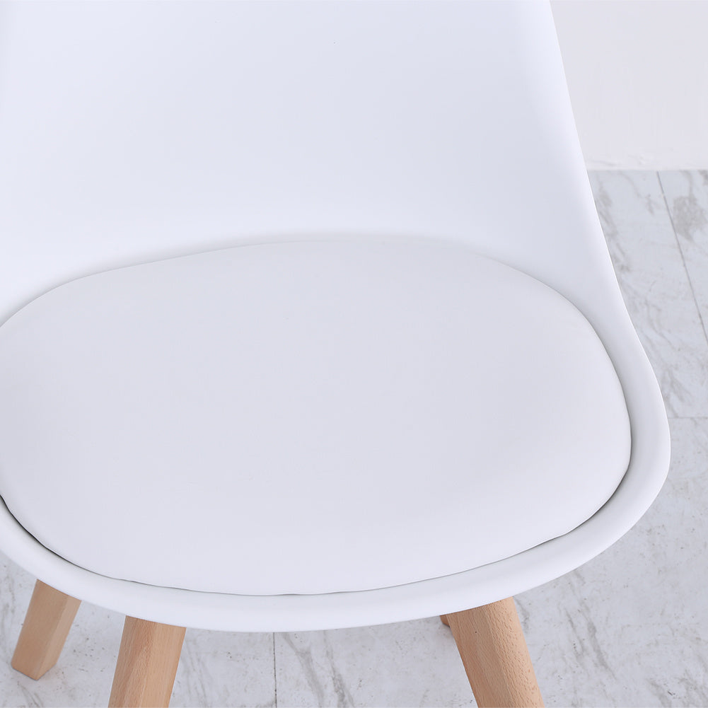 4pcs Modern Dining Chairs Lounge Chairs High Back PU Leather Seat Kitchen Office