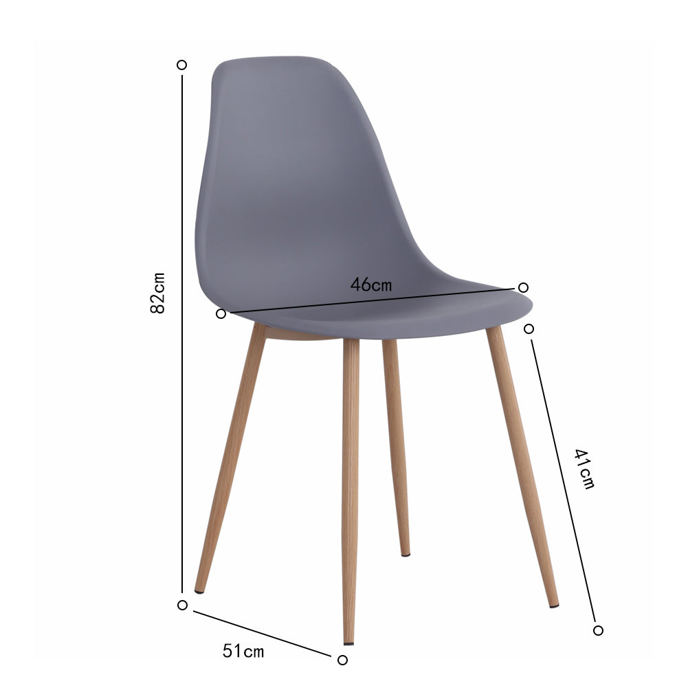 4pcs Modern Plastic Dining Chair Side Chair Lounge Chair Kitchen Office Seat