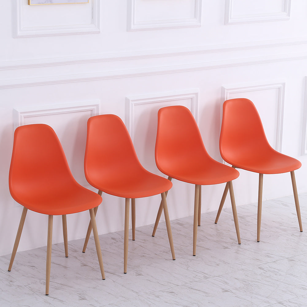 4pcs Modern Plastic Dining Chair Side Chair Lounge Chair Kitchen Office Seat