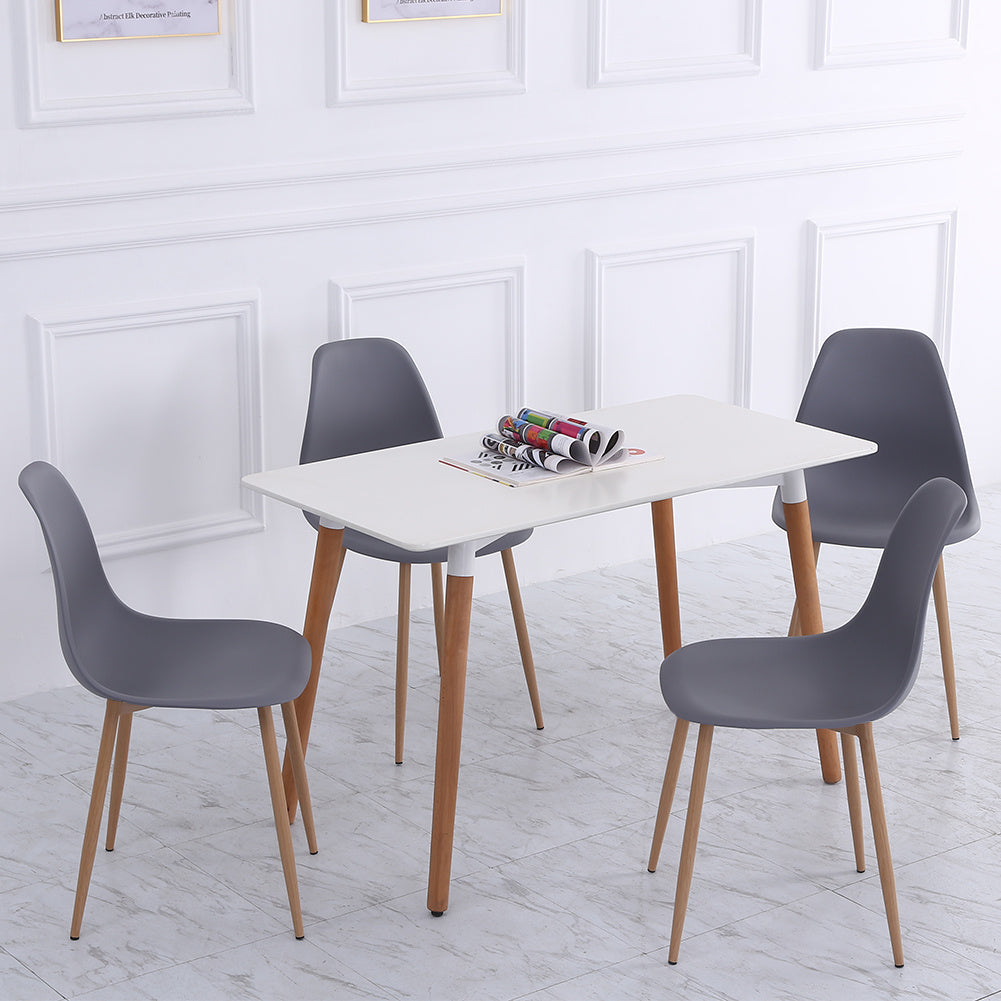 4pcs Modern Plastic Dining Chair Side Chair Lounge Chair Kitchen Office Seat