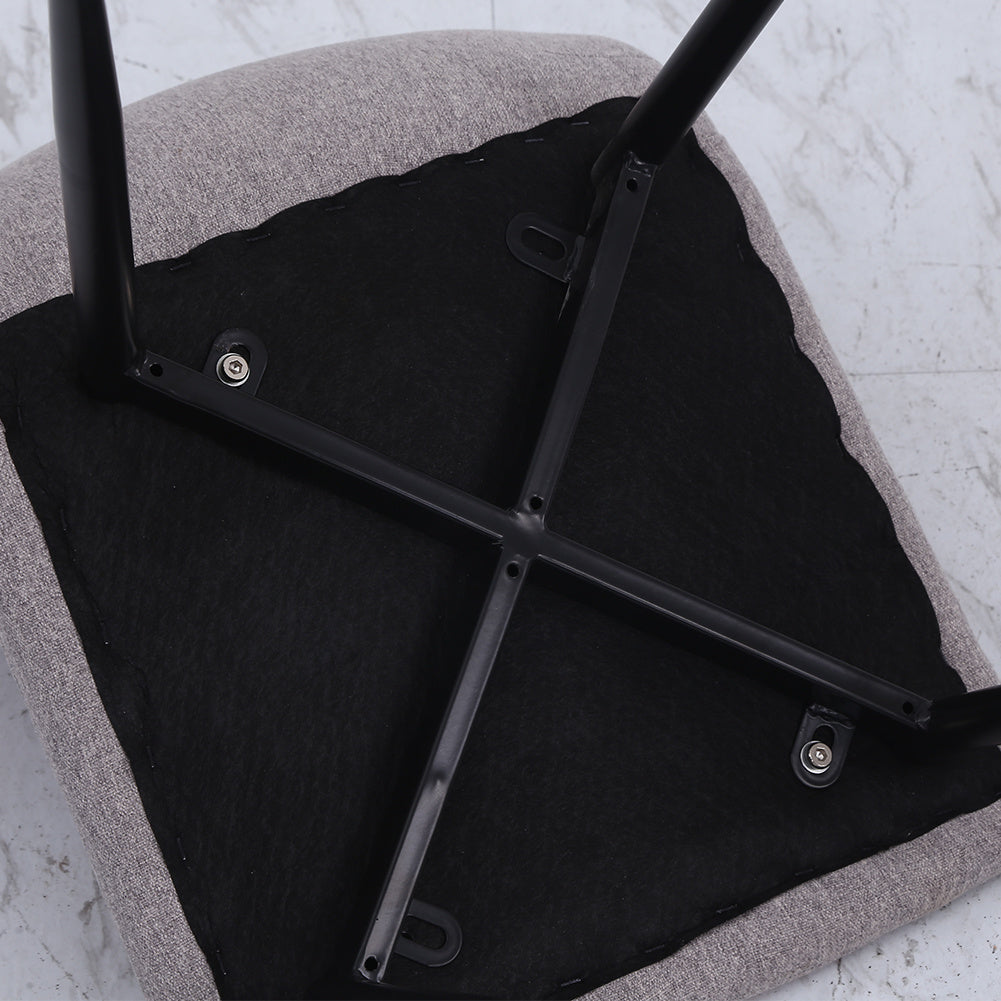 4pcs Fabric/Leather/Velvet Padded Seat Dining Chairs Metal Legs Kitchen Home Office