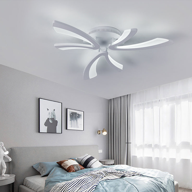 3/5/9/12 Head V Shape Flush Mount Ceiling Cool White Light LED Chandelier