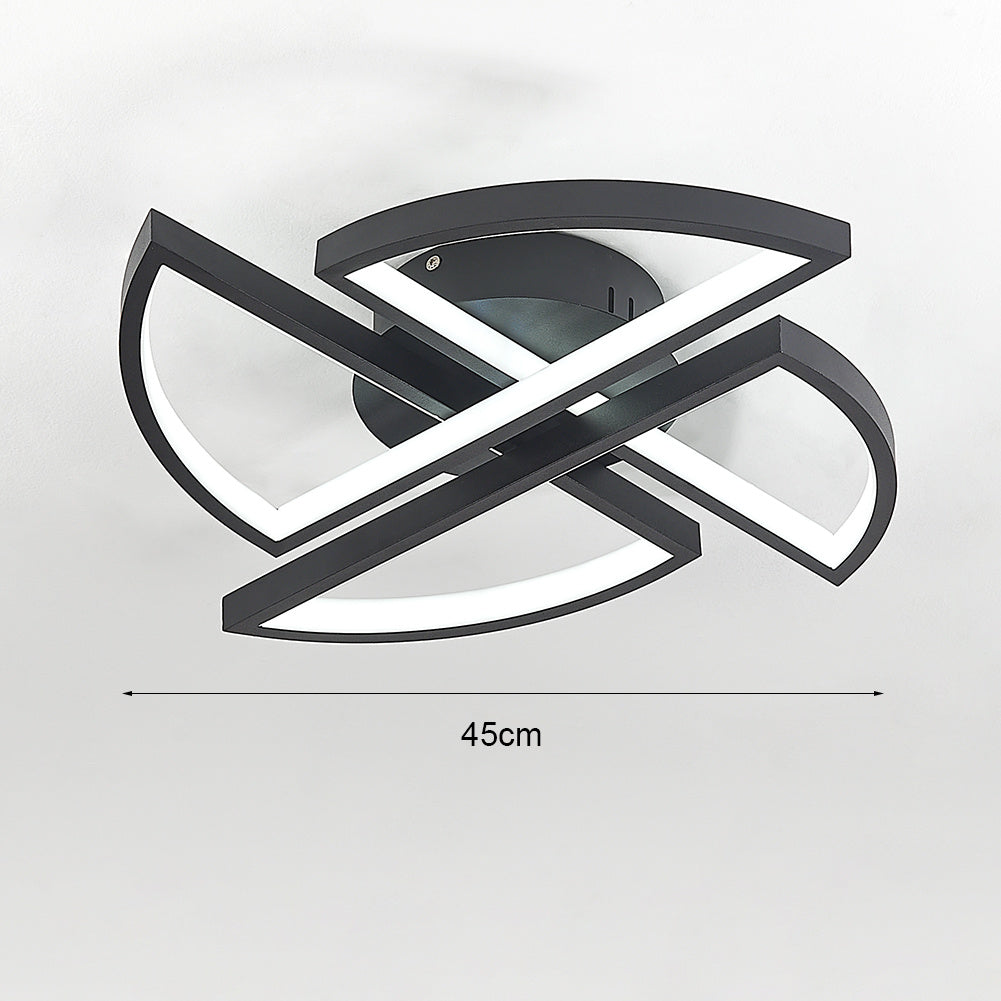 Black Windmill LED Ceiling Light Dimmable/Cool White