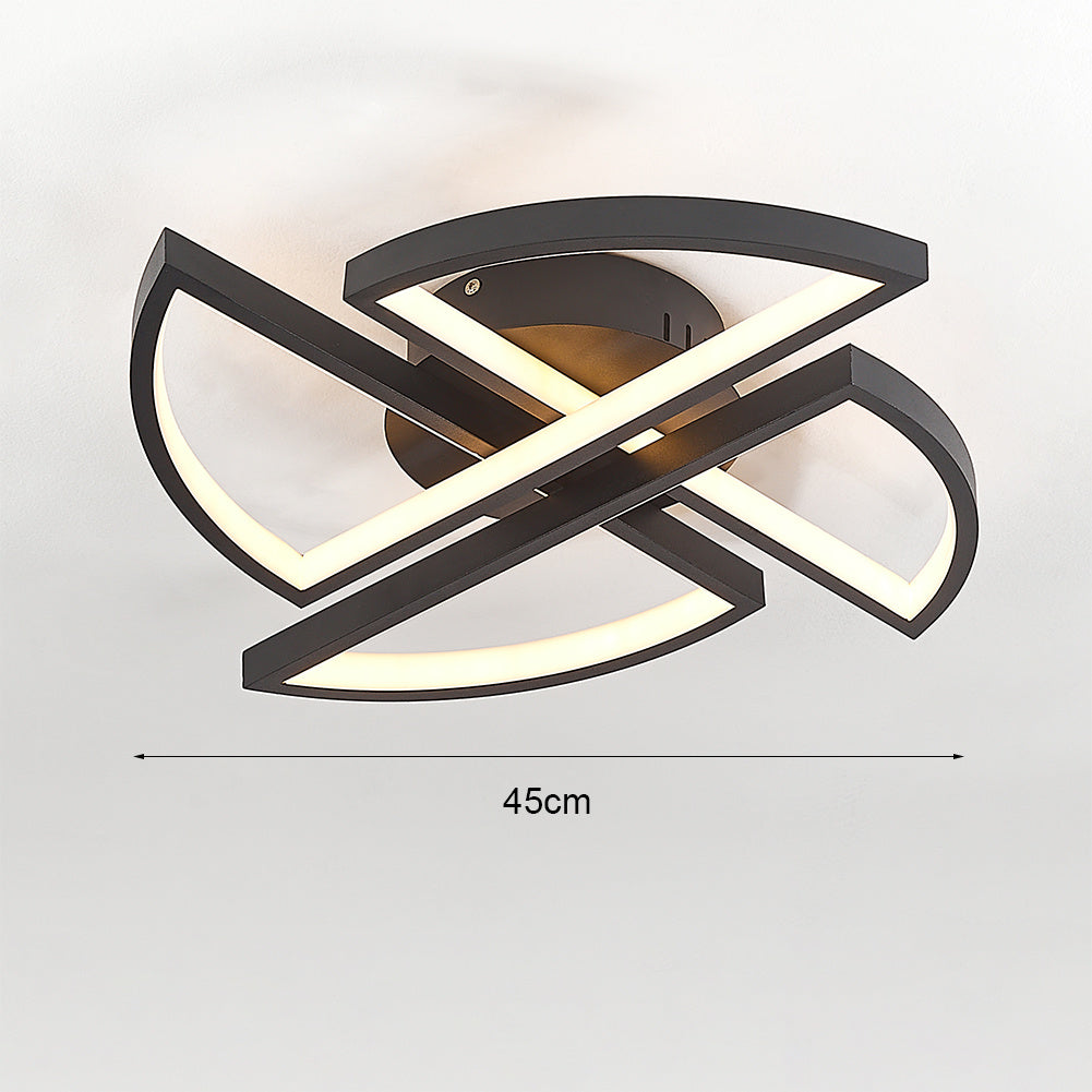 Black Windmill LED Ceiling Light Dimmable/Cool White