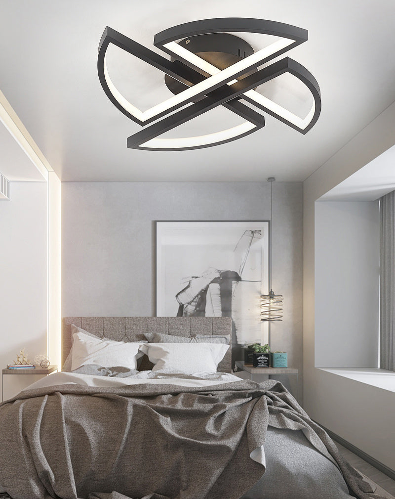 Black Windmill LED Ceiling Light Dimmable/Cool White