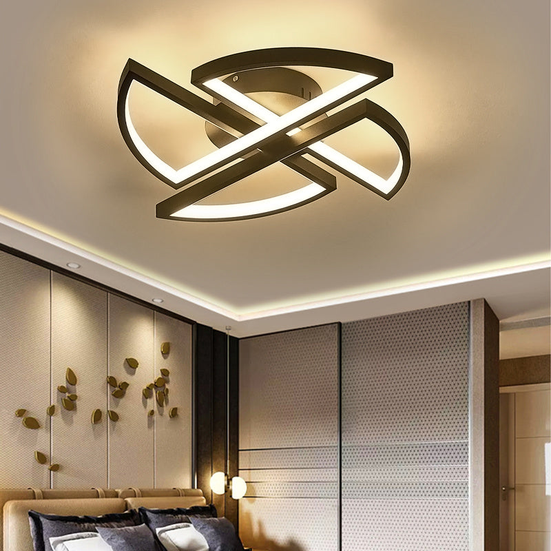 Black Windmill LED Ceiling Light Dimmable/Cool White