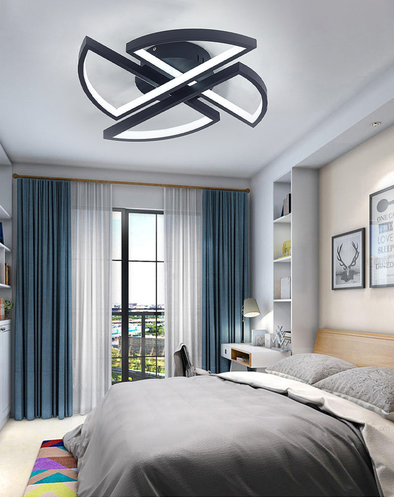 Black Windmill LED Ceiling Light Dimmable/Cool White