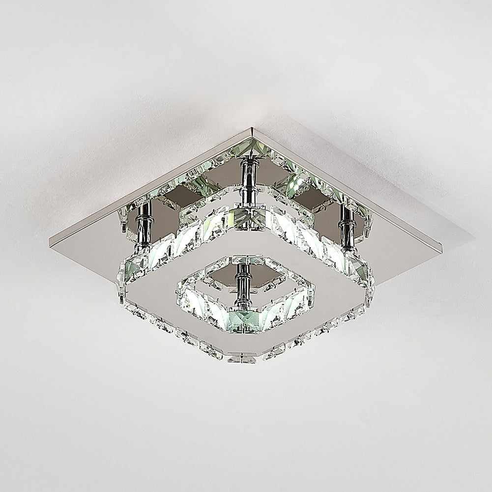 20 cm 12W LED Crystal Ceiling Lights Square/Round Chandelier