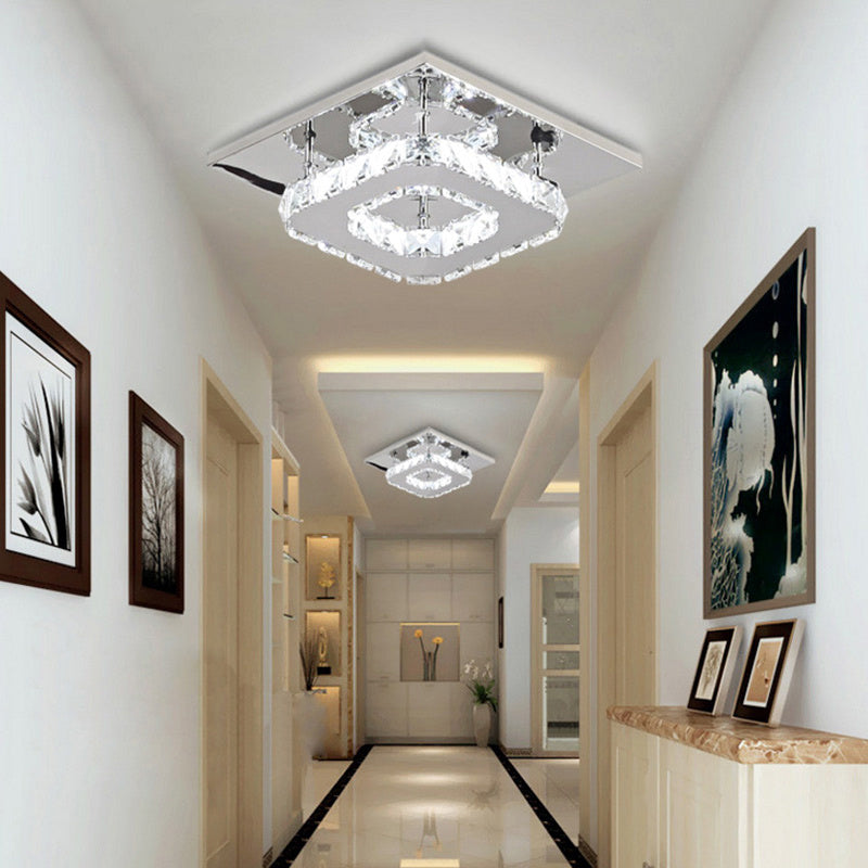 20 cm 12W LED Crystal Ceiling Lights Square/Round Chandelier