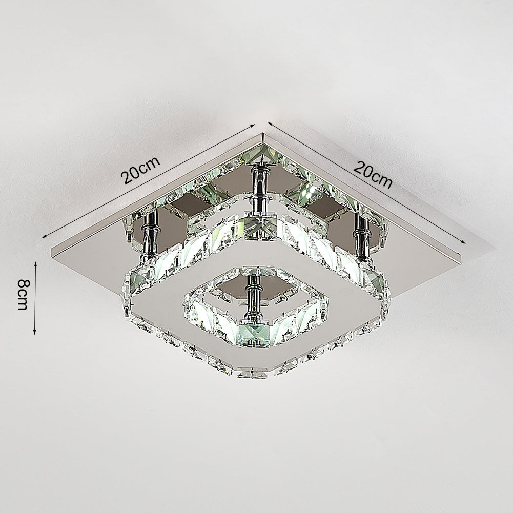 20 cm 12W LED Crystal Ceiling Lights Square/Round Chandelier