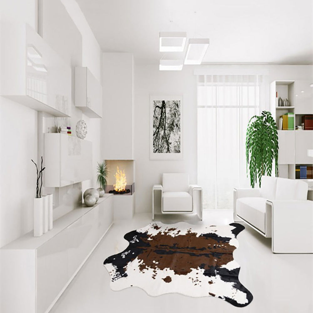 Modern Rug Cow Print Design Floor Rug Mat Soft Pile Carpet
