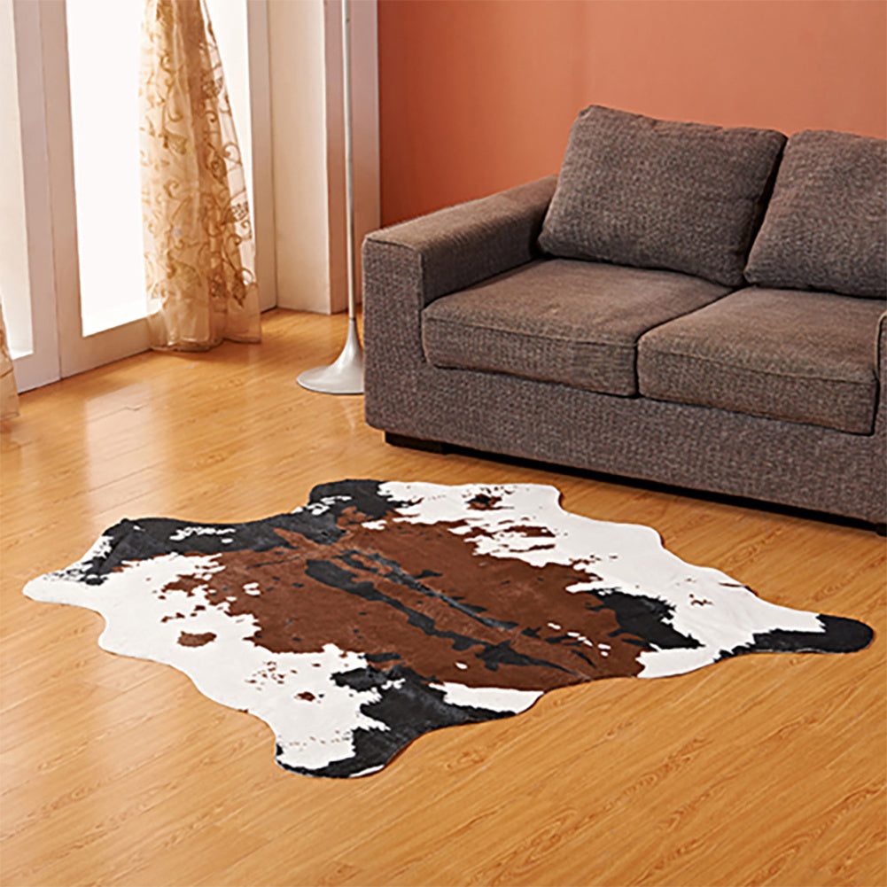 Modern Rug Cow Print Design Floor Rug Mat Soft Pile Carpet