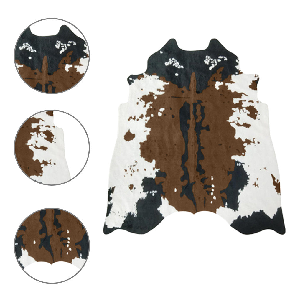 Modern Rug Cow Print Design Floor Rug Mat Soft Pile Carpet