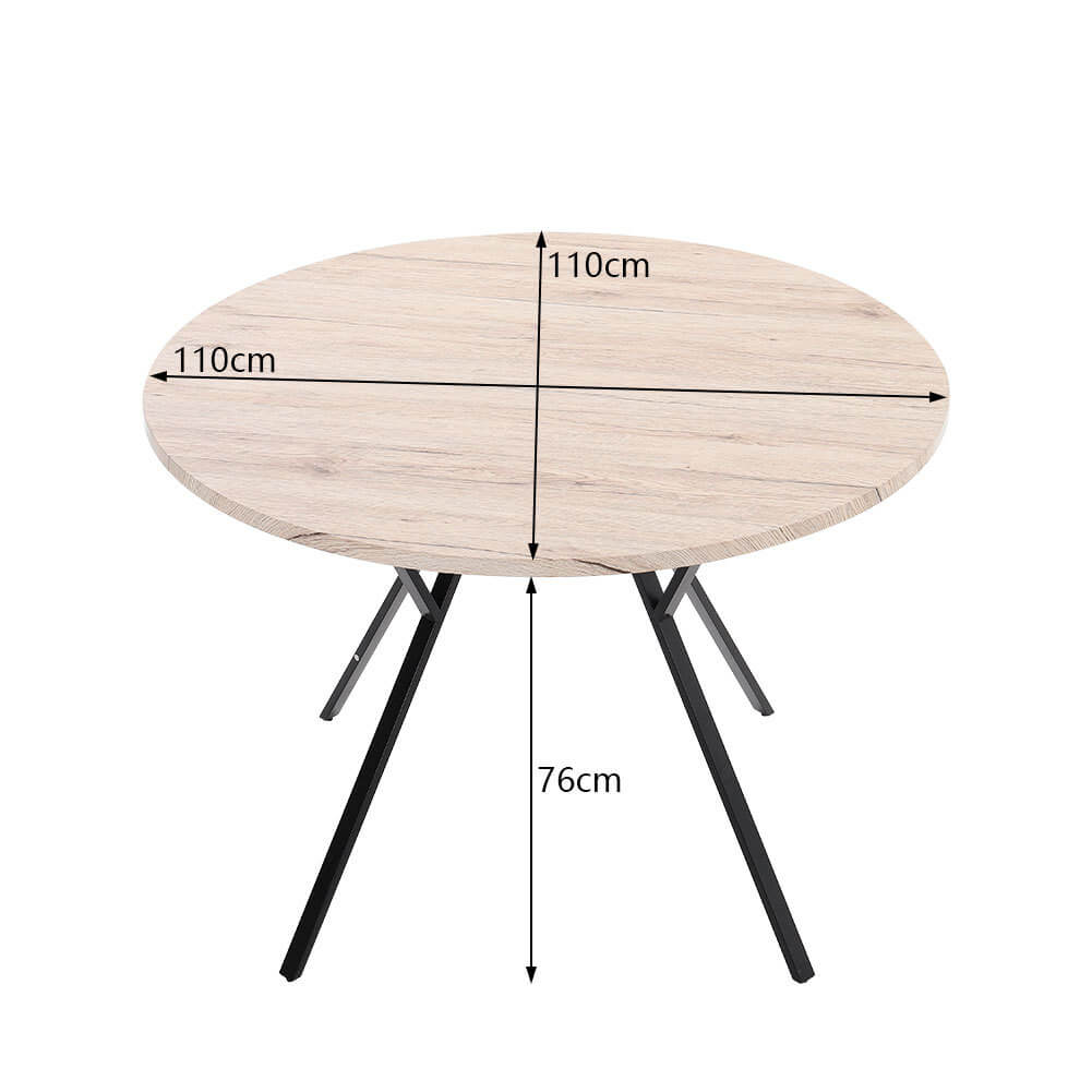Modern Wood Round Dining Table Simple Coffee Table Home Kitchen