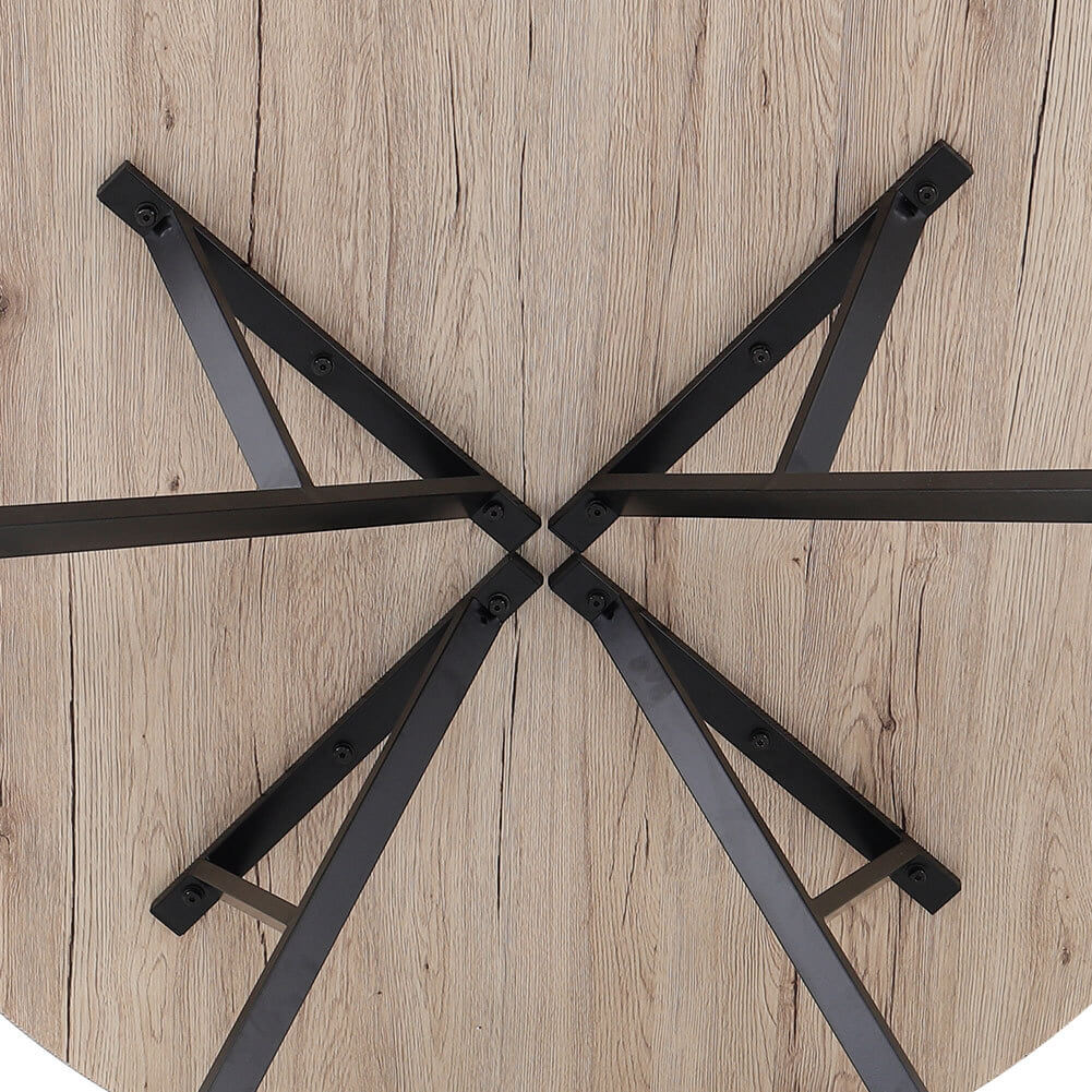 Modern Wood Round Dining Table Simple Coffee Table Home Kitchen