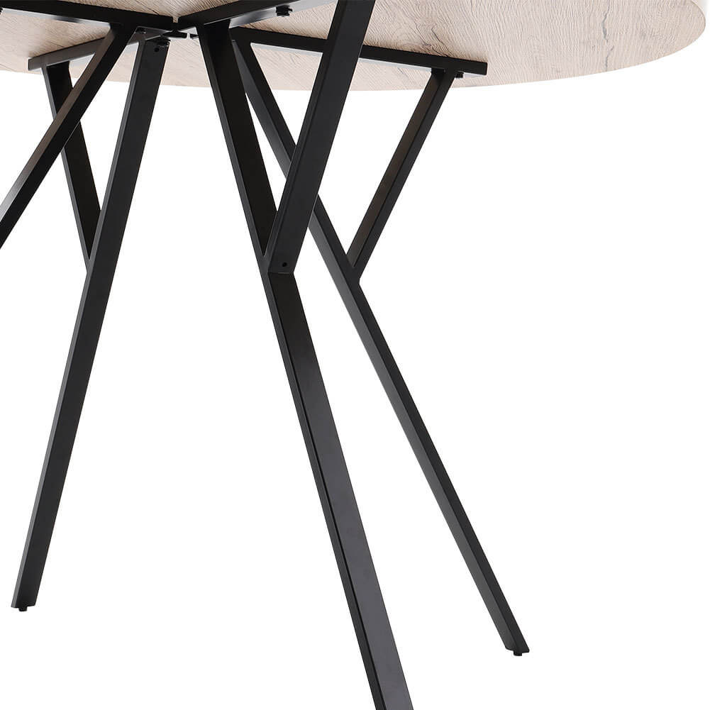 Modern Wood Round Dining Table Simple Coffee Table Home Kitchen