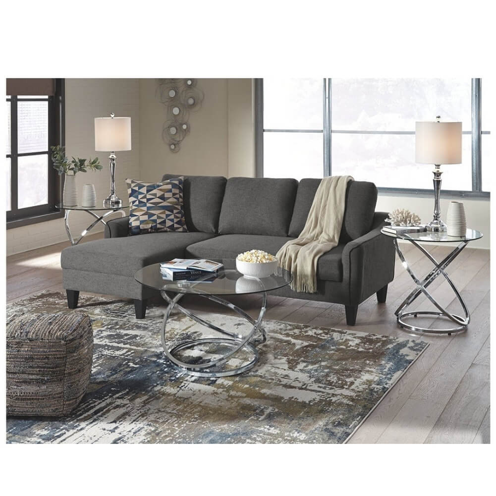 Round Tempered Glass Coffee Tea Table End Table Spiral Chrome Base