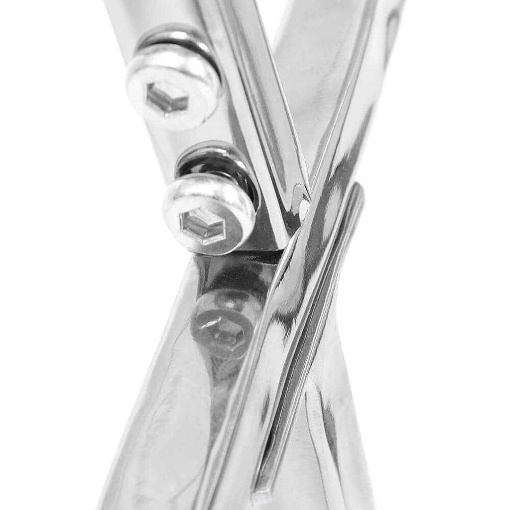 Round Tempered Glass Coffee Tea Table End Table Spiral Chrome Base