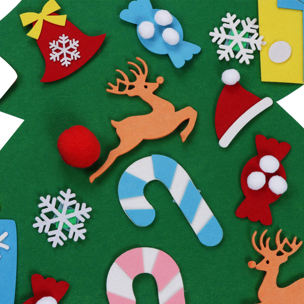 3FT Large Kids DIY Felt Christmas Tree Ornaments Wall Decor