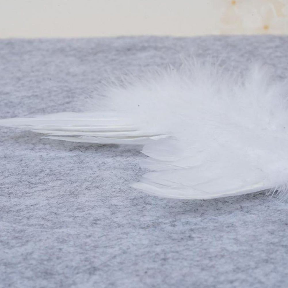 10pcs White Feather Angel Wings DIY Xmas Tree Hanging Ornament