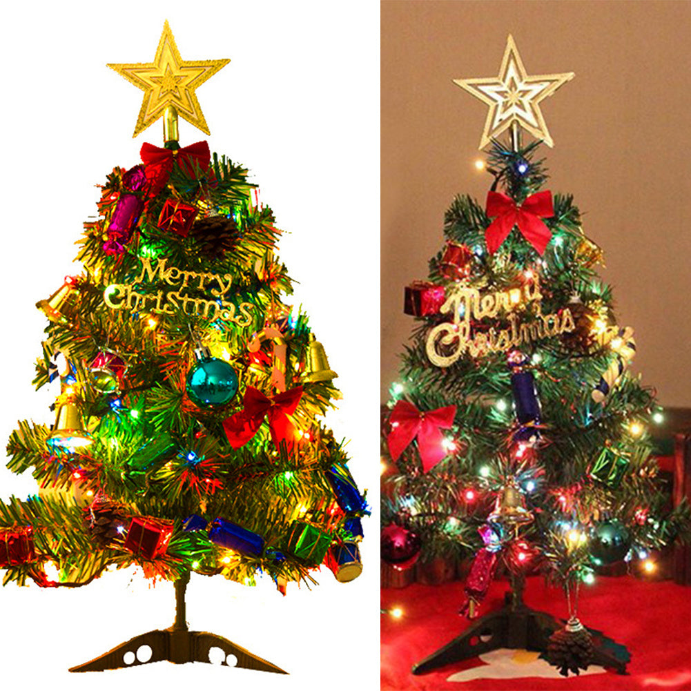 50cm Tabletop LED Artificial Mini Christmas Tree Xmas Ornament