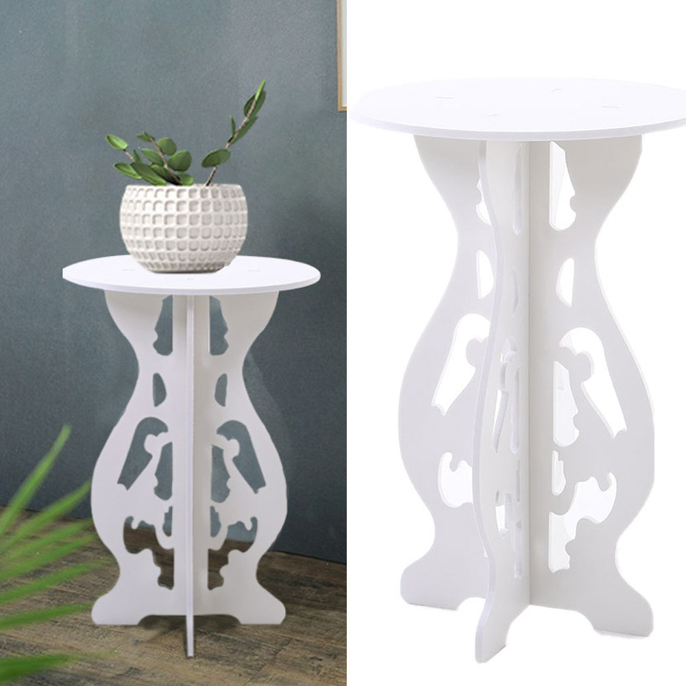 Small Side Table Round Coffee Tea Table Balcony Plant Stand