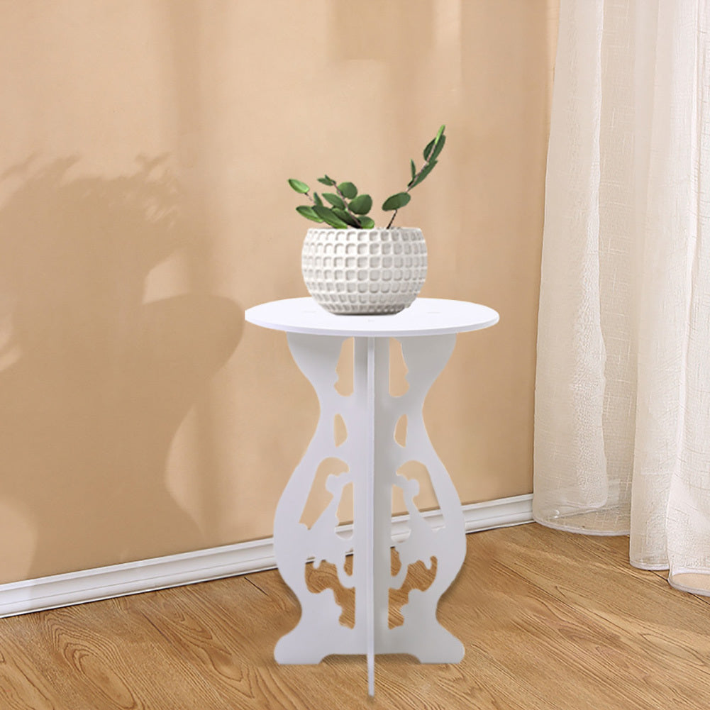 Small Side Table Round Coffee Tea Table Balcony Plant Stand