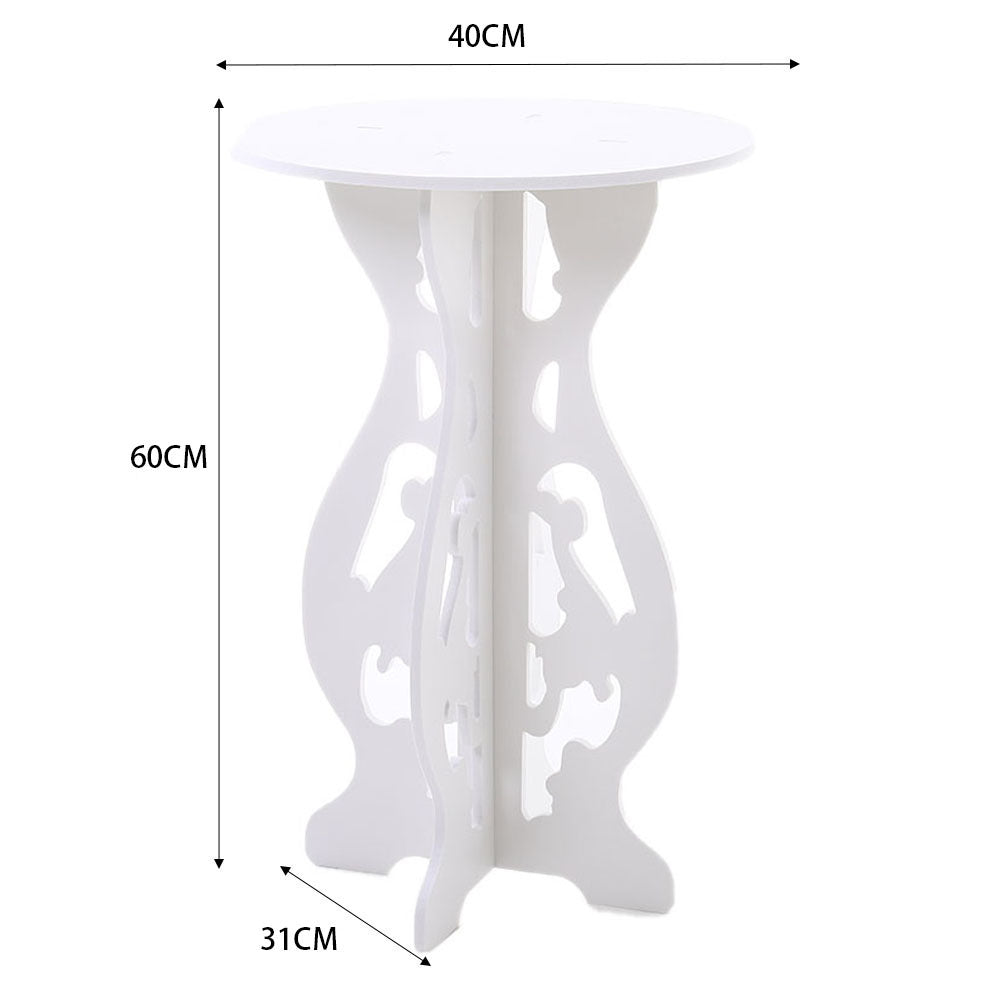 Small Side Table Round Coffee Tea Table Balcony Plant Stand
