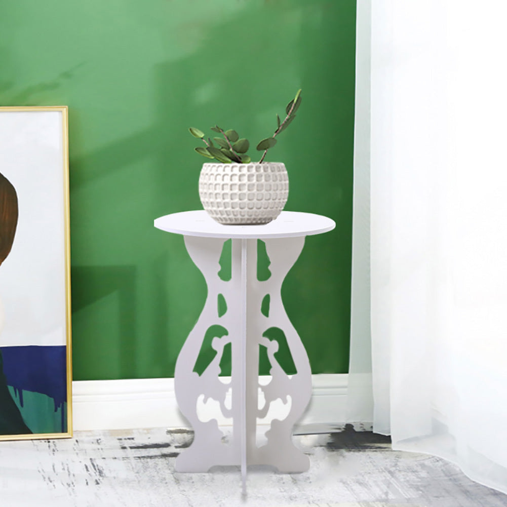 Small Side Table Round Coffee Tea Table Balcony Plant Stand