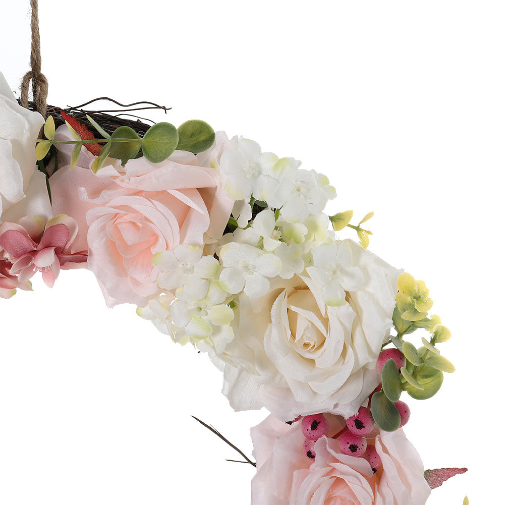 30CM Artificial Rose Wreath Festival Wedding Door Wall Garland