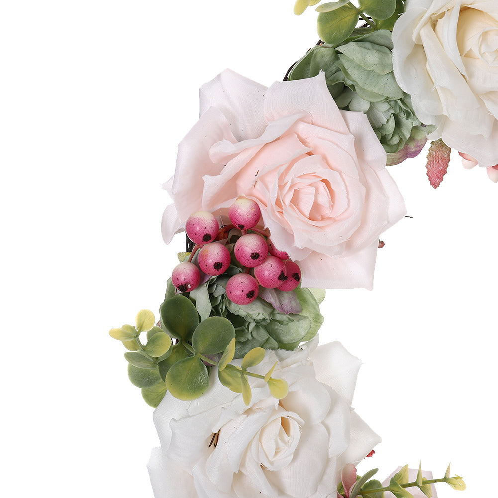 30CM Artificial Rose Wreath Festival Wedding Door Wall Garland
