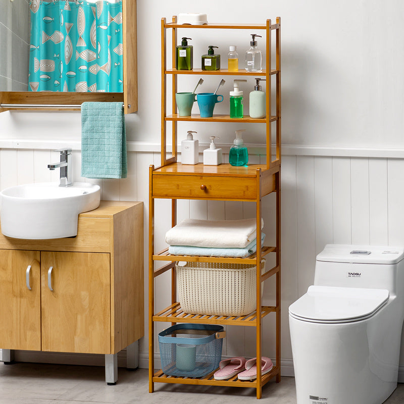 7 Tier Wood Bookcase Cupboard Storage Shelf Shelving Unit with Drawer