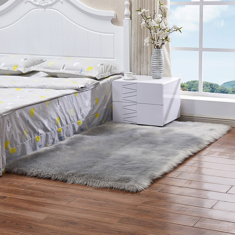Large Fluffy Faux Fur Plush Sheepskin Area Rug Non Slip Floor Carpet Rug