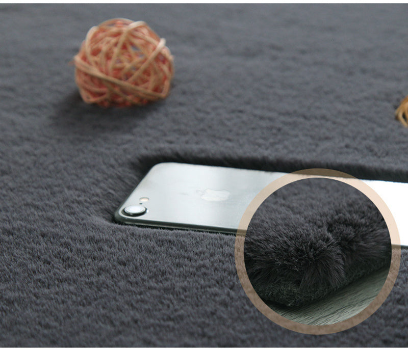 Soft Shaggy Area Rug Faux Rabbit Fur Floor Carpet Sofa Cover