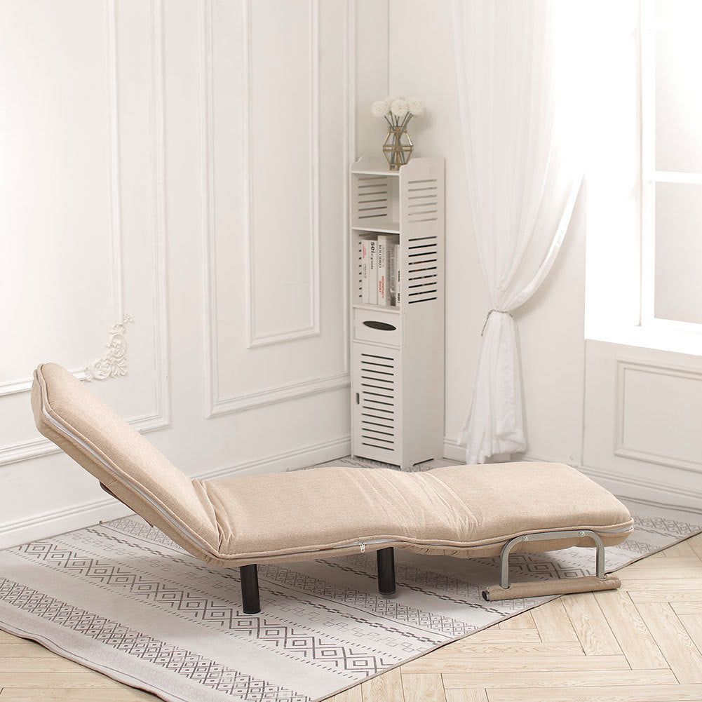 Linen Fabric Padded Single Recliner Sofa Armchair