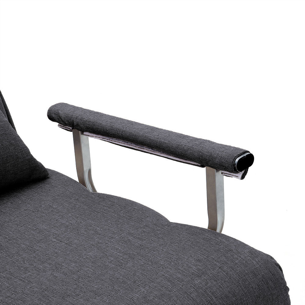 Linen Fabric Padded Single Recliner Sofa Armchair
