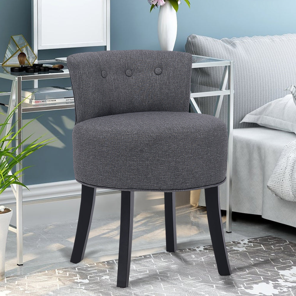 Upholstered Velvet/Linen Tufted Vanity Dressing Table Stool