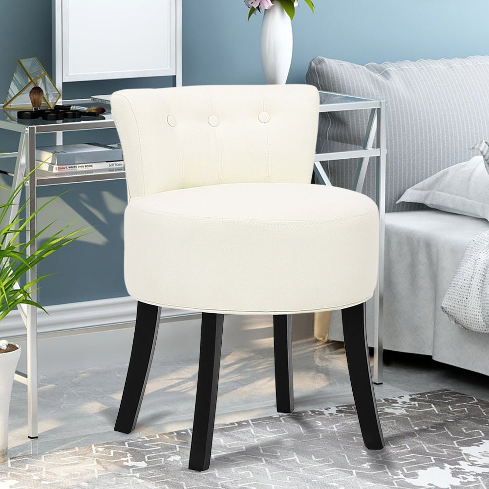 Upholstered Velvet/Linen Tufted Vanity Dressing Table Stool