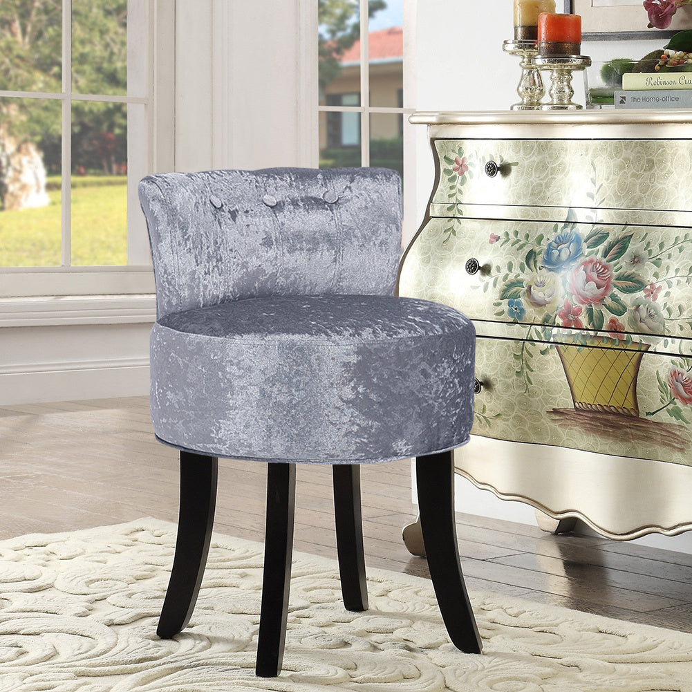 Upholstered Velvet/Linen Tufted Vanity Dressing Table Stool
