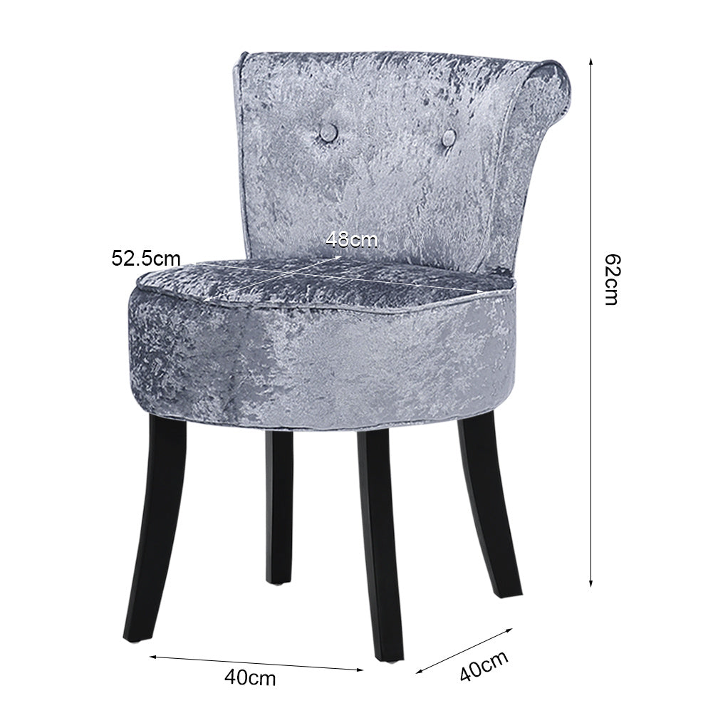 Upholstered Button Dressing Table Stool Vanity Stool