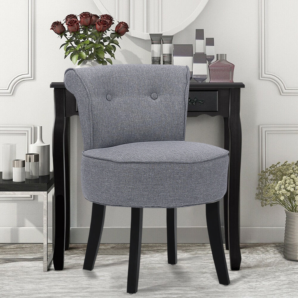 Upholstered Button Dressing Table Stool Vanity Stool