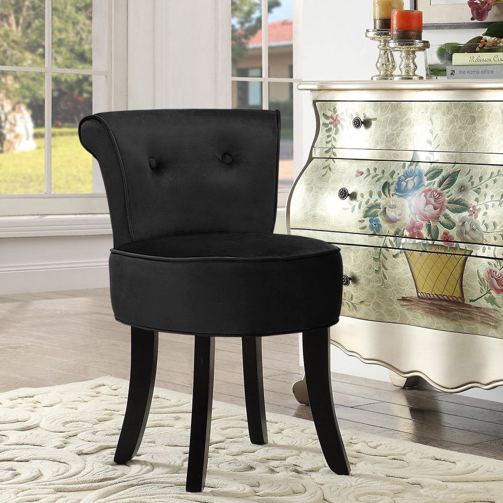Upholstered Button Dressing Table Stool Vanity Stool