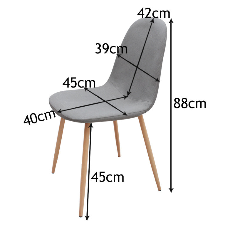 4pcs Scandinavian Modern Dining Table and 4 Chairs Home Kitchen Furniture