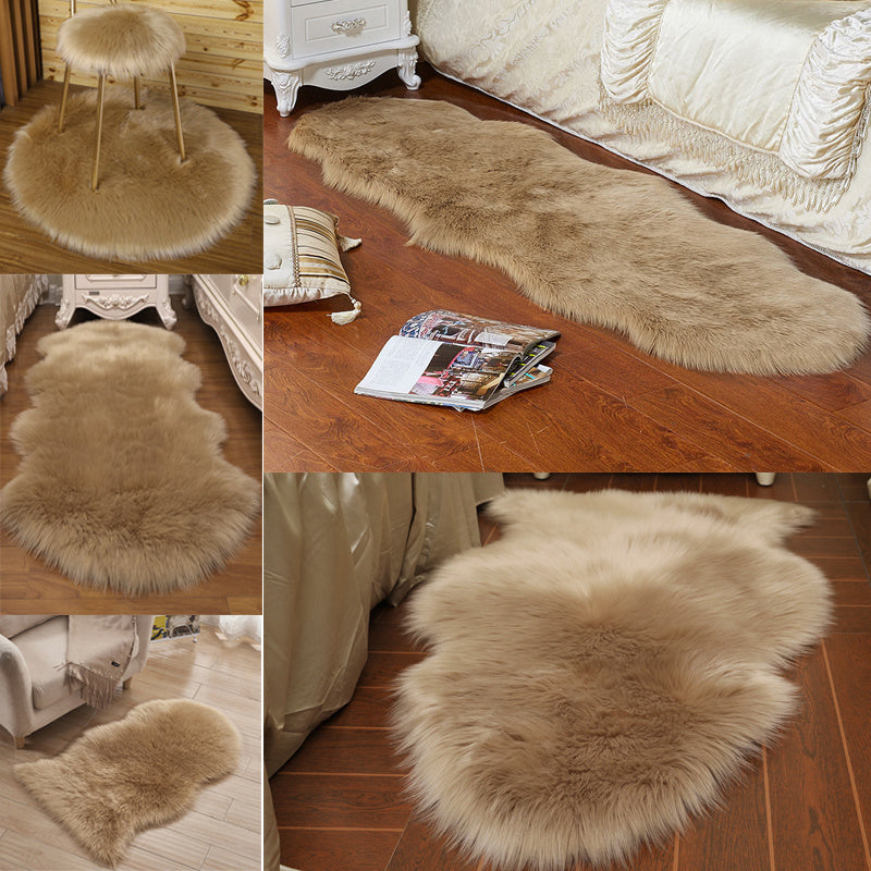 Irregular Soft Shaggy Rug Living room Bedroom Carpet Floor Fluffy Area Mats