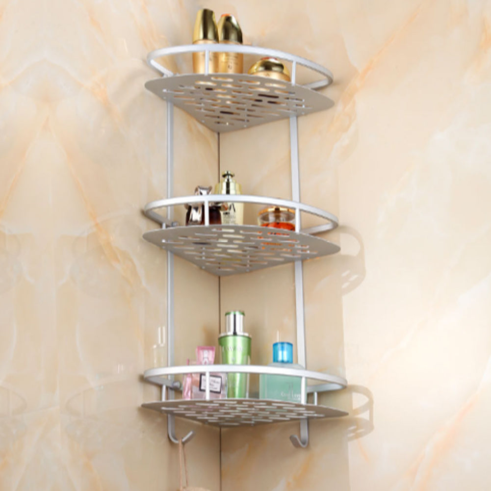 2/3Tier Corner Storage Shower Rack Shelf Bathroom Caddy Basket