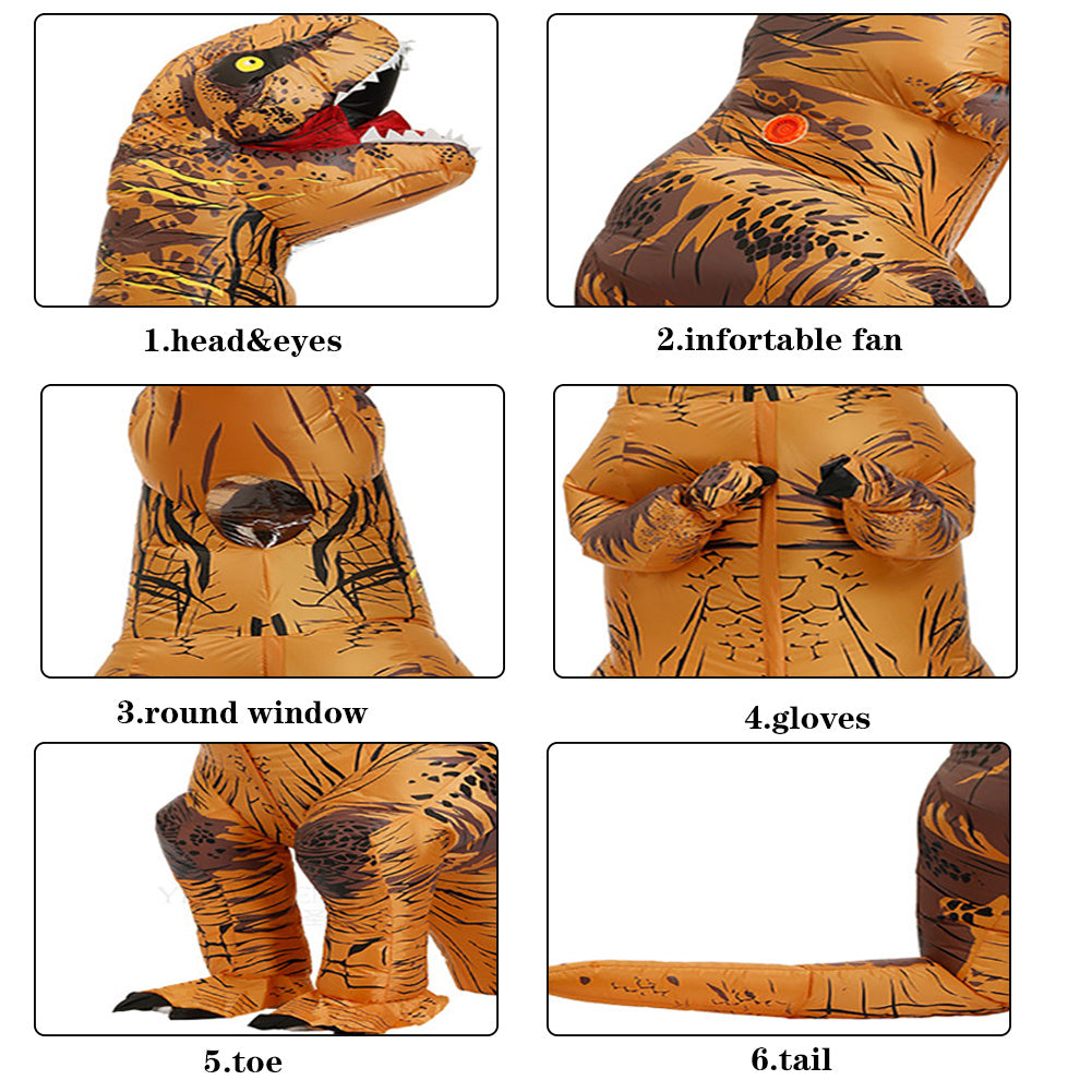 T-Rex Costume Inflatable Dinosaur Adult Cosplay Blowup Outfit