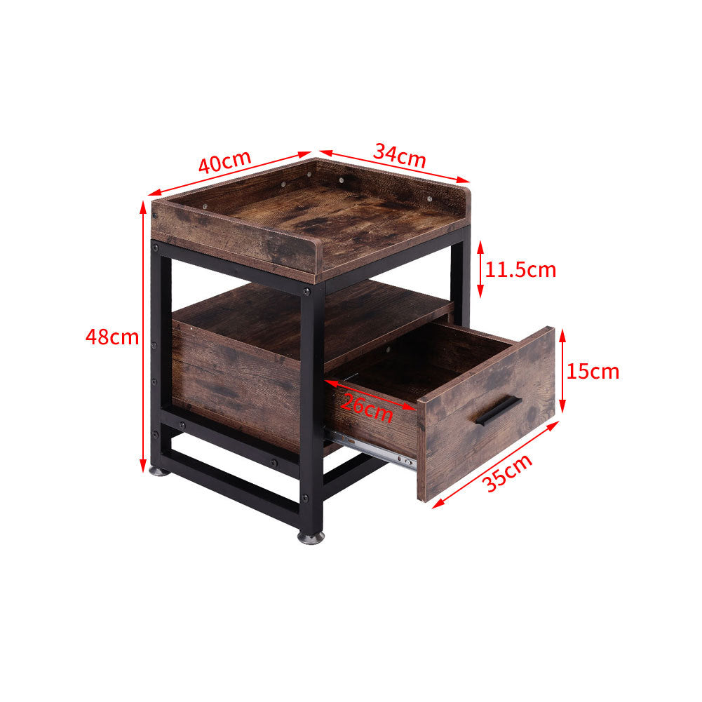 Square Wood Sofa Side End Table Lamp Table Nightstand